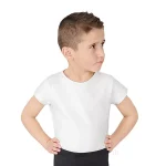 Youth Unisex Microfiber Crew Neck Short Sleeve Dance Top