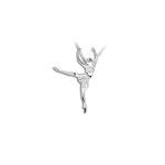 Sterling Silver Ballerina Pendant Necklace