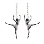 Sterling Silver Arabesque Ballerina Earrings