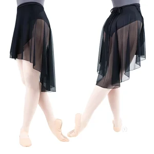 Womens Dramatic Mesh Wrap Skirt